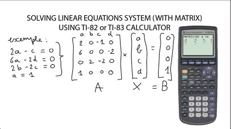 The Linear System Solver is a Linear Systems calculator of linear equations and a matrix calcularor for square matrices. It calculates eigenvalues and eigenvectors in ond …. 