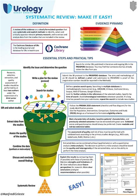 Systematic Review essential steps and practical tips Urology Cheatsheets