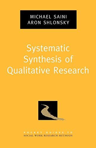 Systematic synthesis of qualitative research pocket guides to social work. - Practical use of fracture mechanics solution manual.