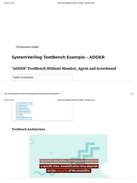 Systemverilog testbench for adder.  HDLs, together with fundamental knowledge...