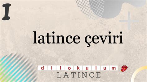 Türkçe latince sözlük çeviri