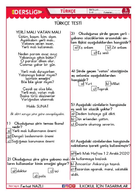Türkçe test