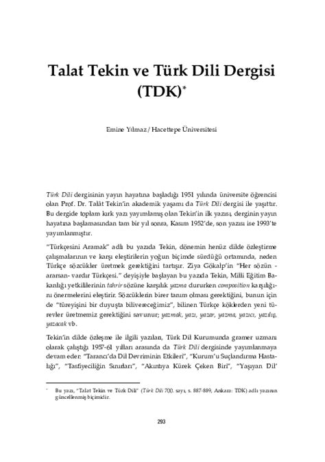 Türk dili dergisi pdf