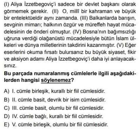 Türk dili online test çöz