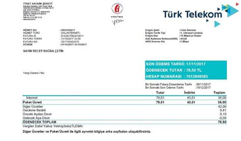 Türk telekom adsl fatura ödeme