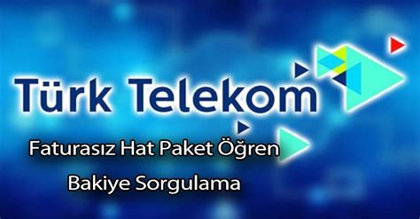 Türk telekom kurumsal faturalı bakiye sorgulama