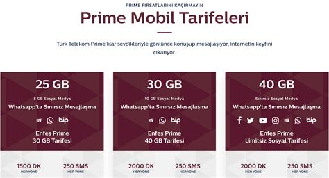 Türk telekom prime geçiş tarifeleri
