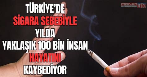 Türkiye’de sigara sebebiyle her yıl yaklaşık 100 bin insan hayatını kaybediyors