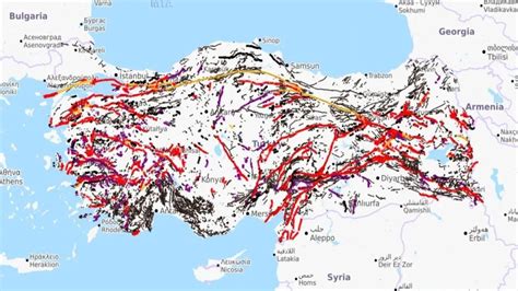 Türkiye diri fay haritası