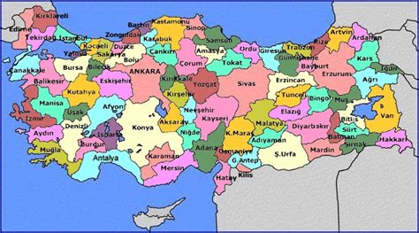 Türkiye haritası çıktı al