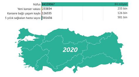 Türkiye kanser istatistikleri 2019