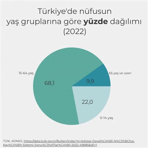 Türkiye nüfusunun yaş gruplarına göre dağılımı