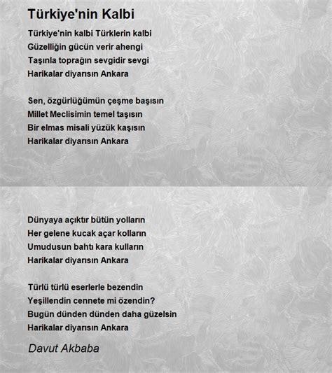 Türkiye nin kalbi şiiri