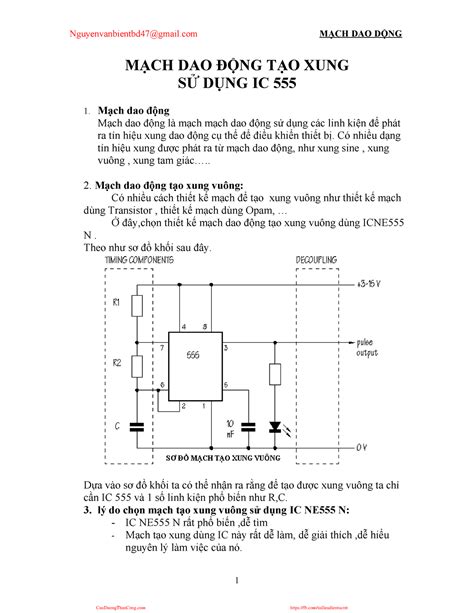 Tạo Mạch Xung Sử Dụng IC LM555 - 123docz.net