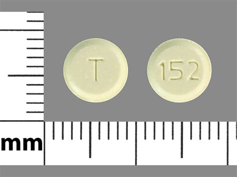 T 152 pill. Enter the imprint code that appears on the pill. Example: L484; Select the the pill color (optional). Select the shape (optional). Alternatively, search by drug name or NDC code using the fields above. Tip: Search for the imprint first, then refine by color and/or shape if you have too many results. 