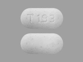 This white capsule-shape pill with imprint T 193 on it has been identified as: Acetaminophen/oxycodone 325 mg / 7.5 mg. This medicine is known as …. 