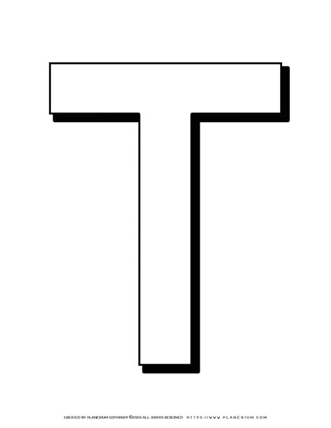 T Coloring Page