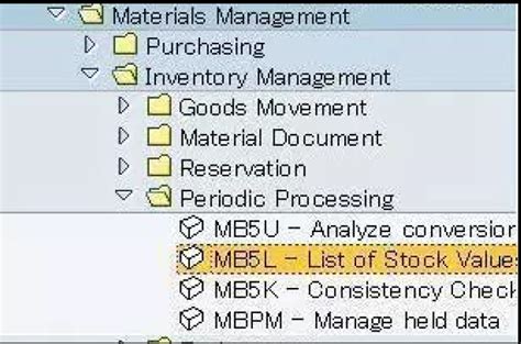 T code for Inventory balance SAP Community