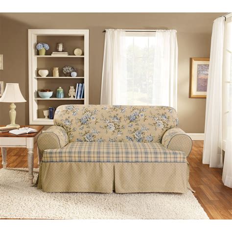 Stretch Jacquard Damask T-Cushion Sofa Slipcover. by Sure Fit. From $43.99 $108.99 (263) Rated 4.5 out of 5 stars.263 total votes. Free shipping. Free shipping. Out of Stock. An innovative new take on a timeless favorite! Tried-and-true damask is reinvented as extremely livable in a brand new stretch jacquard fabric that contours to furniture for a …. 