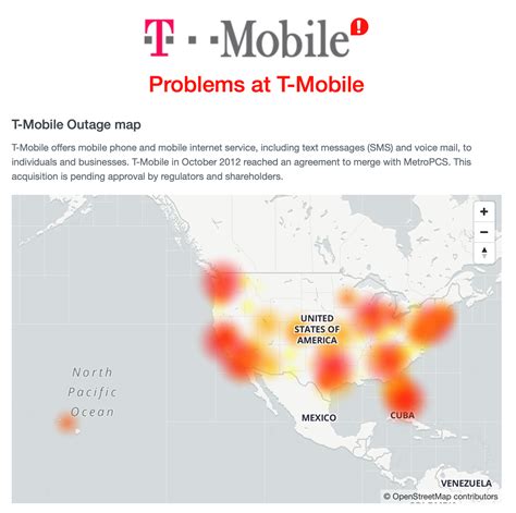T mobile internet outage today. User reports indicate no current problems at T-Mobile. T-Mobile offers mobile phone and mobile internet service, including text messages (SMS) and voice mail, to individuals and businesses. 