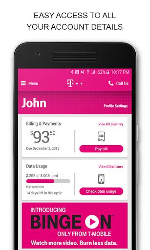 Set up your T-Mobile Internet service in just 15 minutes with the T-Mobile Internet app. Once you're up and running, the app is all you need to take control of your internet experience. • Find the strongest signal. Use the app's interactive placement assistant to find the sweet spot for your T-Mobile 5G Gateway. • Manage your connected .... 