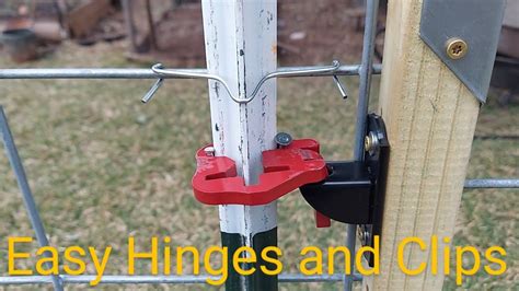 T post gate hinge tractor supply. Hinge Pins, (Pat Pend), will hang and hold any farm or garden gate, with 5/8” or 3/4″ hinge eyes, from a standard metal T-post. The Hinge Pin set consists of a bottom and a top hinge pin. Bottom pin slides onto T-post, tilts 45º, and locks above a knob on the T-post. (See Photo). Bottom pin comes with large washer to make for an easy swing ... 