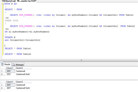 T-SQL Update Table From Select Flow