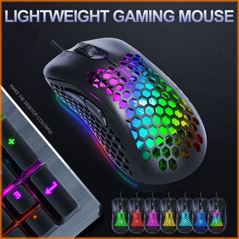 T-WOLF G540 Gaming Mouse USB Wired 6 Buttons Honeycomb …