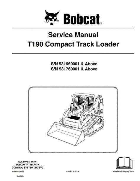 T190 Loader Service Manual 6987043 Bobcat Company