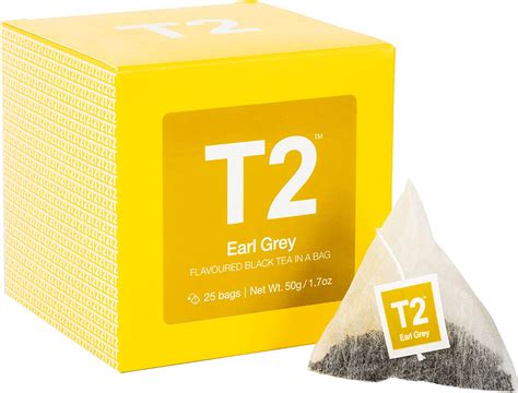 T2 Tea - Earl Grey Black Tea, 25 Tea Bags in a Box, Flavoured Black …