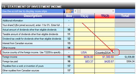 T3 Box 34 "Investment" for foreign non-business income