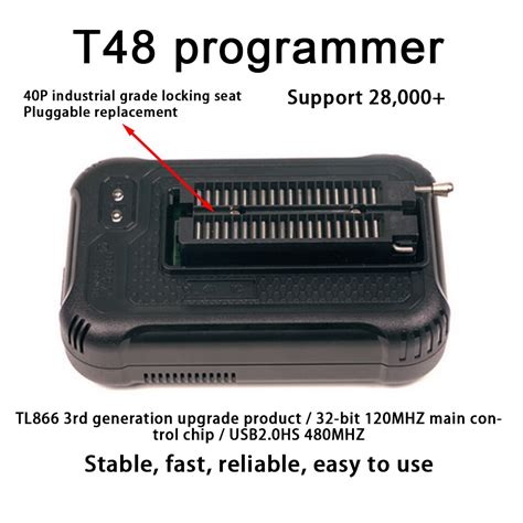 T48 programmer software download.  With 40-pin modern excellent ZIF Attachment (Pluggabl...