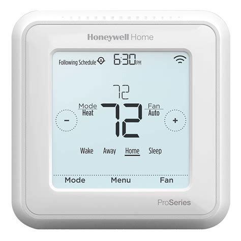 T6 thermostat installation manual. • T6 Pro Thermostat • UWP™ Mounting System • Honeywell Standard Installation Adapter (J-box adapter) • Honeywell Decorative Cover Plate - Small; size 4-49/64 in x 4-49/64 in x 11/32 in (121 mm x 121 mm x 9 mm) • Screws and anchors • 2 AA Batteries • Installation Instructions and User Guide T6 Pro Programmable Thermostat 