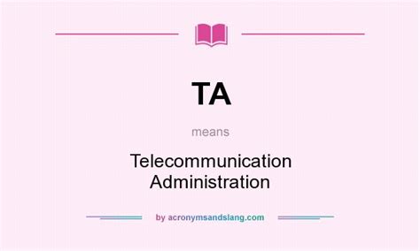 TA abbreviation - Definition, pictures, pronunciation and usage notes ... - muktibox.com