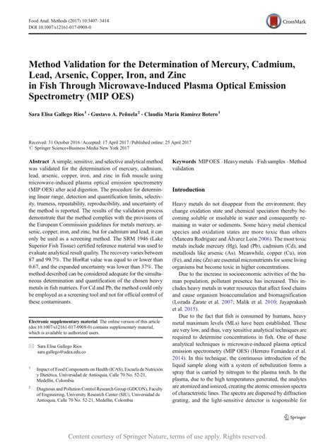 Table 4 from Method validation for determination of arsenic, cadmium ... - wintechmobiles.com