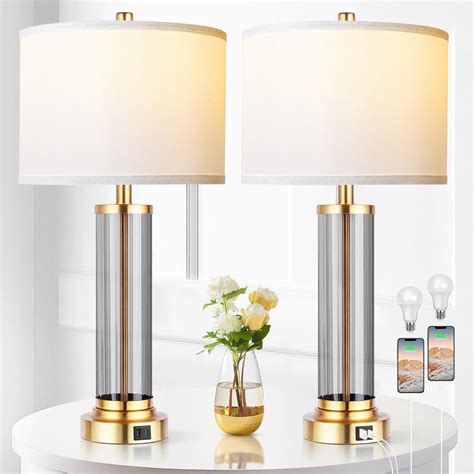 Table Lamps Set of 2 with Touch Control, 3-Way Dimmable Nightstand Lamp ... - balustradellc