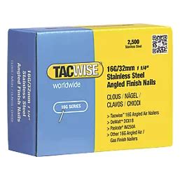 Tacwise Stainless Steel Angled Finishing Nails 16ga x … - balustradellc