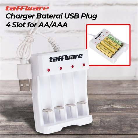 Taffware Charger Baterai AA AAA 4 Slot LED Cas … - raincitystudios.com