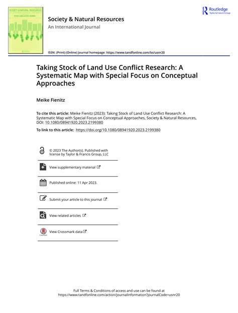 Taking Stock of Land Use Conflict Research: A Systematic Map with ... - balustradellc