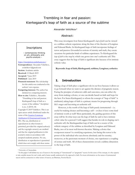 Taking the Leap of Faith: Fear and Trembling by Søren ... - Eden - balustradellc