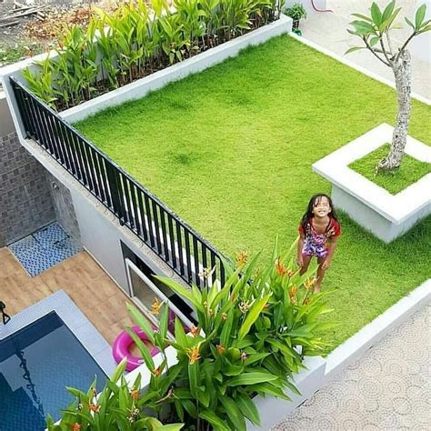 Taman diatas Dak Rumah Minimalis - Nawa Karya Studio - balustradellc