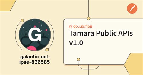 Tamara Documentation and APIs Hub - coolestguyplanet.net