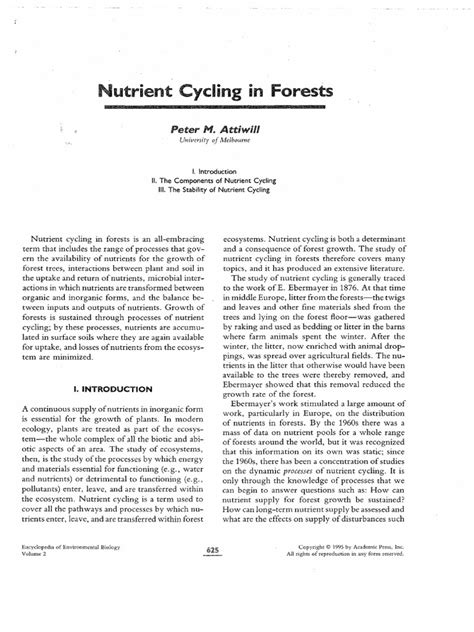 Tamm Review: Nutrient cycling in forests: A historical look and newer ... - raincitystudios.com