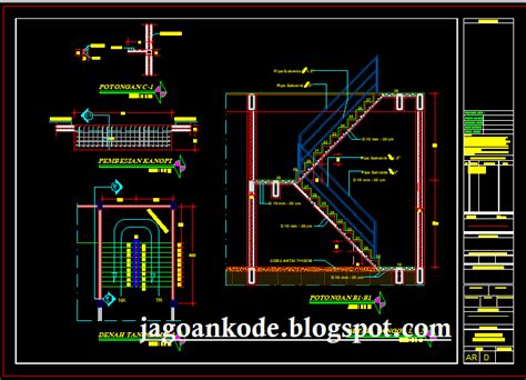Tangga Detail CAD DWG Unduh Gratis - dwgLAB - balustradellc