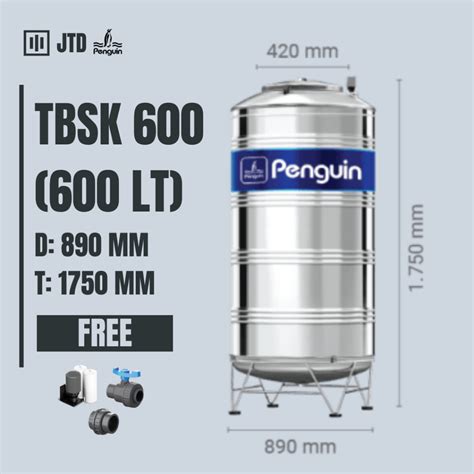 Tangki Air / Tandon / Toren Profil Stainless 600 Liter - raincitystudios.com