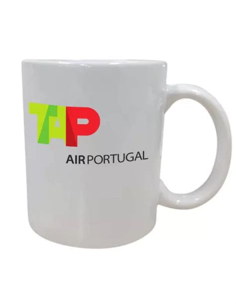 TAP AIRLINE OF PORTUGAL CERAMIC COFFEE CUP & BLUE GLASS BEER MUG & MAGAZINE