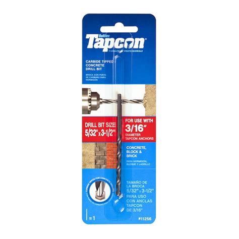 Tapcon 5/32-in x 3-1/2-in Carbide Masonry Drill Bit For … - balustradellc