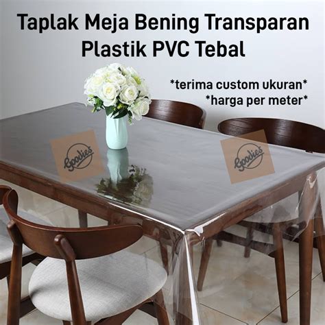Taplak Meja Transparan Plastik PVC Premium ... - Shopee Indonesia - muktibox.com