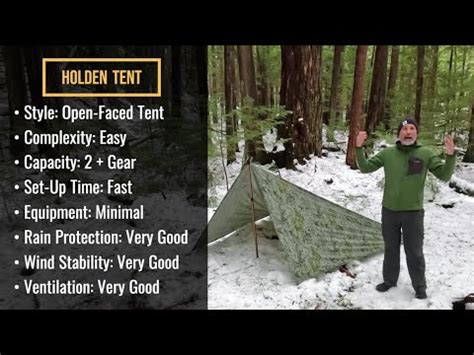 TARP TUTORIAL: Winter camping setup in 4 MINUTES! No trees - balustradellc
