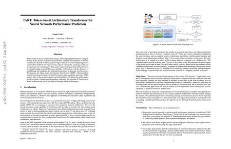 TART: Token-based Architecture Transformer for Neural Network ... - coolestguyplanet.net